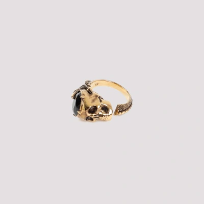 Shop Alexander Mcqueen Victorian Skull Ring In Gr Jet