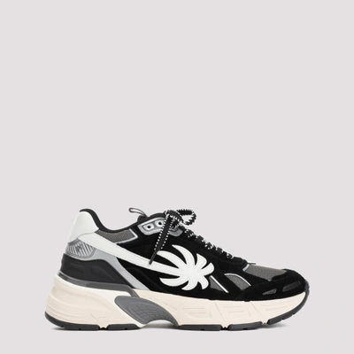 Shop Palm Angels The Palm Runner Sneakers In Black Grey