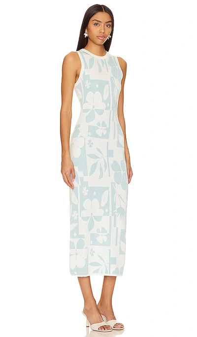 Shop Minkpink Lacy Midi Dress In White & Blue Floral