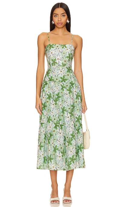 Minkpink Margaux Maxi Dress In Green & White Floral