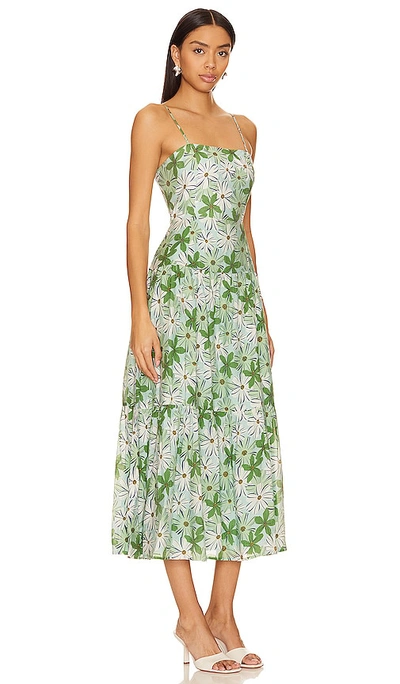Minkpink Margaux Maxi Dress In Green & White Floral