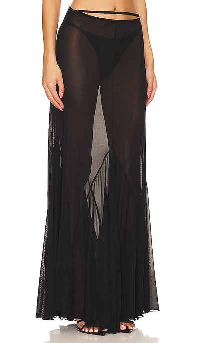 Shop Lovewave The Ayame Maxi Skirt In Black