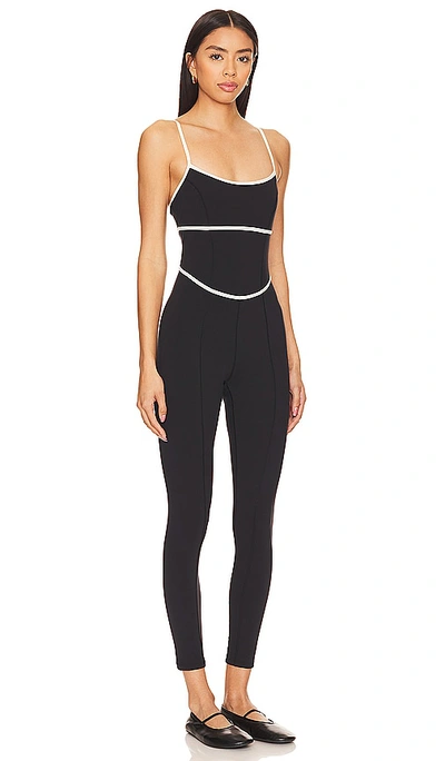 L*space Ace Jumpsuit In Black & Cream