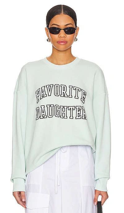 Shop Favorite Daughter The Collegiate Sweatshirt In Seafoam