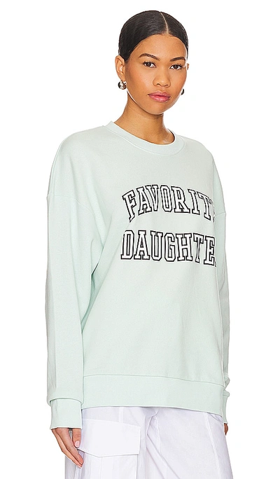 Shop Favorite Daughter The Collegiate Sweatshirt In Seafoam