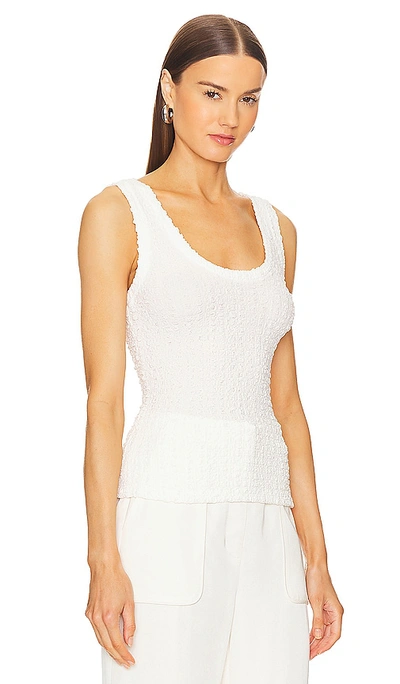 Enza Costa Puckered Tank Top In Undyed