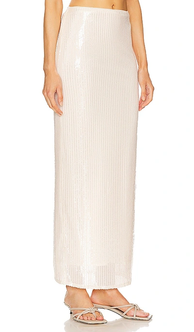 Shop Lpa Paradisa Skirt In Pearl White