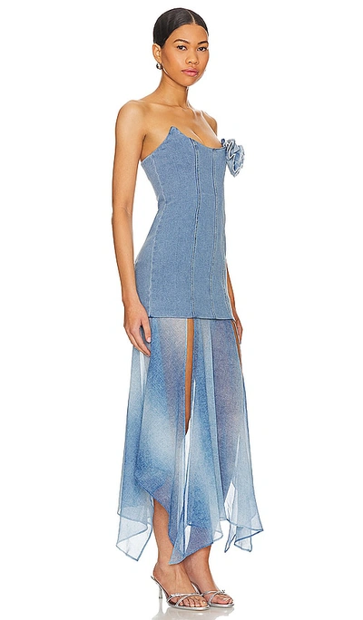 Shop Lovers & Friends Britney Maxi Dress In Blue Denim