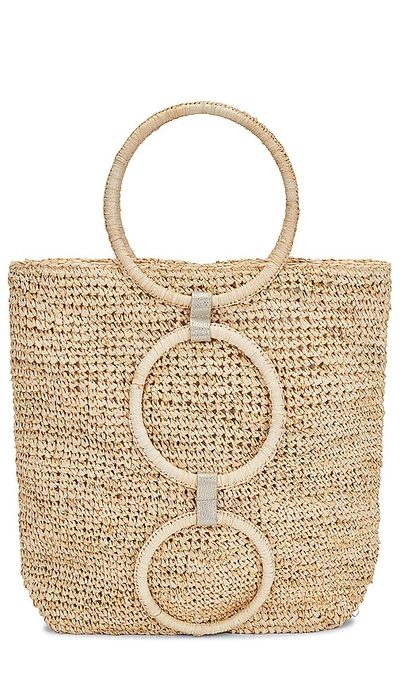 Shop Florabella Venlo Top Handle Bag In Natural & Gold