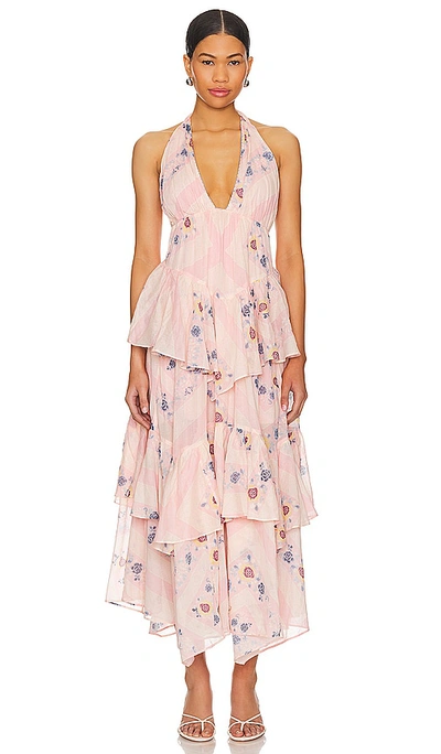 Shop Free People Stop Time Maxi In Blush Combo