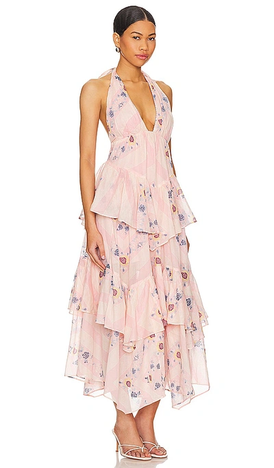 Shop Free People Stop Time Maxi In Blush Combo