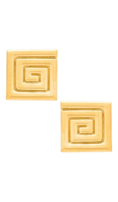 Shop Amber Sceats Swirl Earrings In Gold