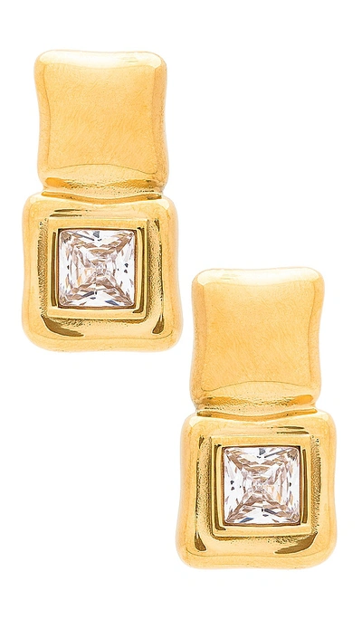 Shop Amber Sceats Geo Earrings In Gold