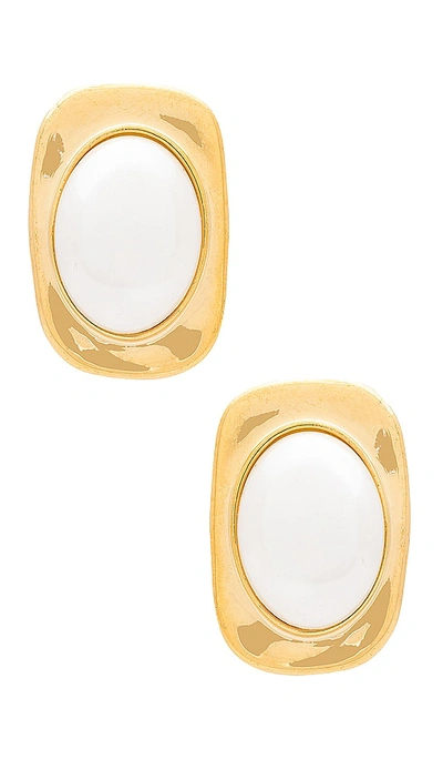 Shop Amber Sceats Pearl Earrings In Gold