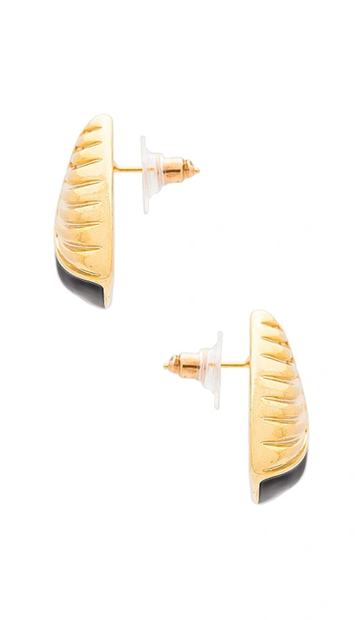 Amber Sceats Triangle Earrings In Gold & Black