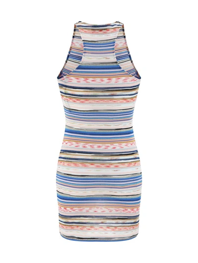 Shop Missoni Dresses In Blue Base Space Dyed