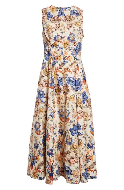 Shop Ulla Johnson Kaiya Print Sleeveless Dress In Magnolia