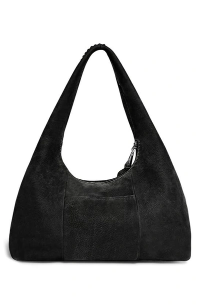 Shop Aimee Kestenberg Aura Leather Shoulder Bag In Black Nubuck