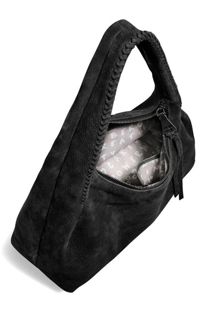 Shop Aimee Kestenberg Aura Leather Shoulder Bag In Black Nubuck