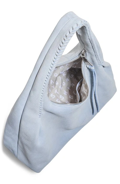 Shop Aimee Kestenberg Aura Leather Shoulder Bag In Breeze Blue Nubuck