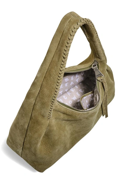 Shop Aimee Kestenberg Aura Leather Shoulder Bag In Soft Olive Nubuck