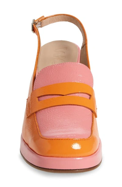 Shop Wonders Amelia Block Heel Leather Pump In Lk Apricot Blush