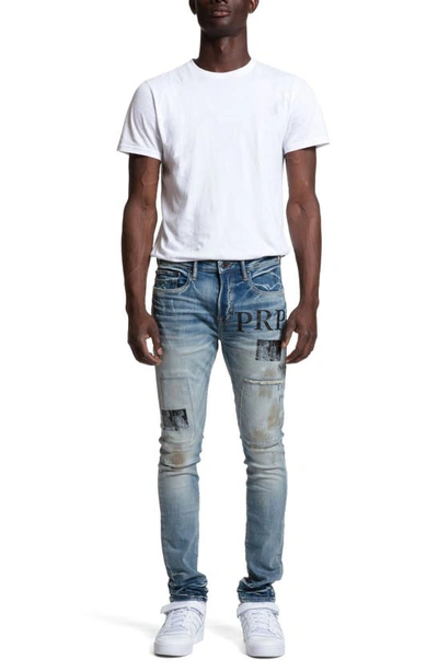 Shop Prps Distressed Graphic Skinny Jeans In Indigo