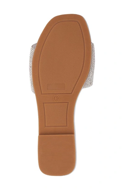 New York And Company Karli Rhinestone Slide Sandal In Silver