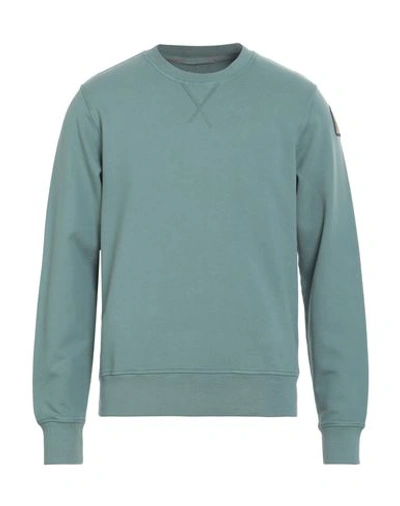 Shop Parajumpers Man Sweatshirt Slate Blue Size L Cotton
