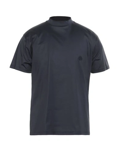 Shop Low Brand Man T-shirt Navy Blue Size 4 Cotton