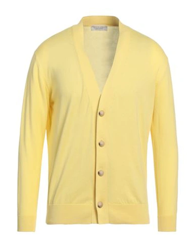 Filippo De Laurentiis Man Cardigan Yellow Size 40 Cotton In Yellow