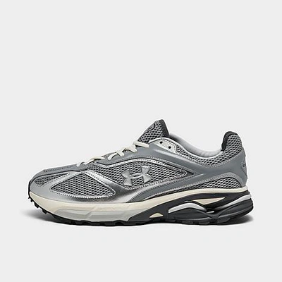 Shop Under Armour Men's Hovr Apparition Sportstyle Casual Shoes In Steel/ivory Dune/metallic Silver
