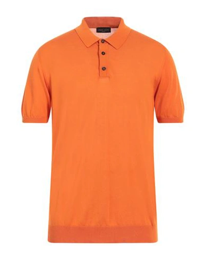 Shop Roberto Collina Man Sweater Orange Size 40 Cotton