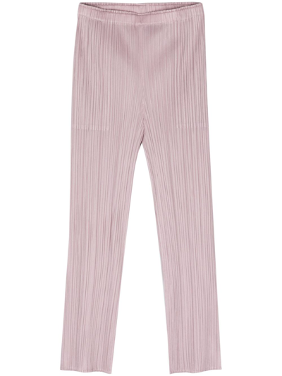 Shop Issey Miyake Pink January Plissé Trousers
