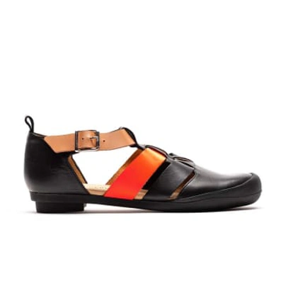 Shop Tracey Neuls Mariner Neon | Leather Sandals In Black