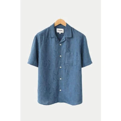 Shop Corridor Blue Floral Jacquard Camp Shirt