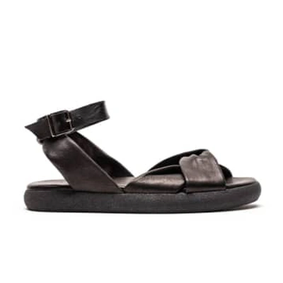 Shop Tracey Neuls Wrap Smoke | Leather Sandals In Black