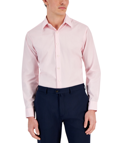 Shop Club Room Men's Regular-fit Solid Dress Shirt, Created For Macy's In Parfait Pink