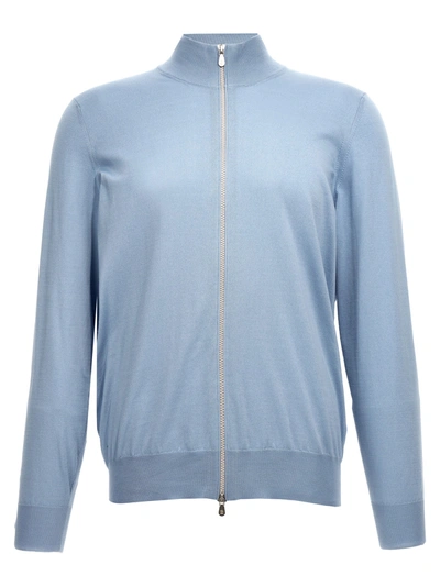 Shop Brunello Cucinelli Cotton Cardigan Sweater, Cardigans Light Blue