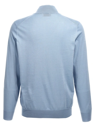 Shop Brunello Cucinelli Cotton Cardigan Sweater, Cardigans Light Blue