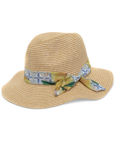 Shop Giani Bernini Women's Chiffon-band Panama Hat In Lemon