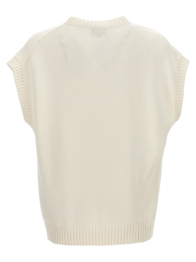 Shop Hed Mayner Knit Vest Gilet White