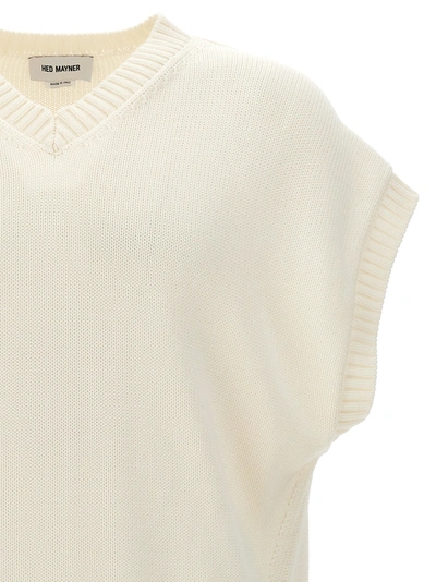 Shop Hed Mayner Knit Vest Gilet White
