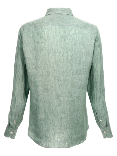 Shop Borriello Linen Shirt Shirt, Blouse Green