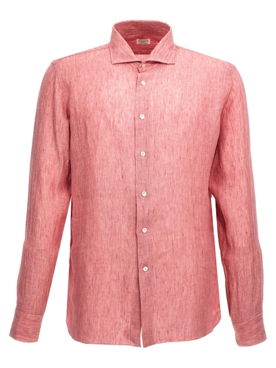 Shop Borriello Linen Shirt Shirt, Blouse Pink