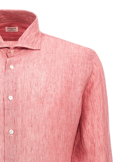 Shop Borriello Linen Shirt Shirt, Blouse Pink