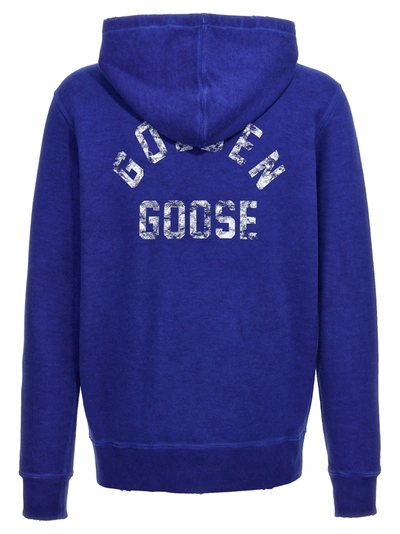 Shop Golden Goose Luca Sweatshirt Blue