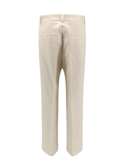 Shop Totême Organic Cotton And Linen Striaght Trouser