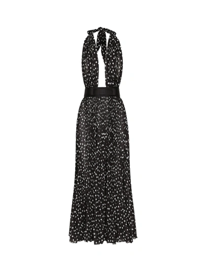 Shop Dolce & Gabbana Polka-dots Silk Dress