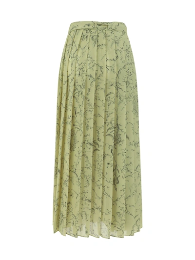 Shop Fabiana Filippi Printed Pleated Chiffon Wrap Skirt